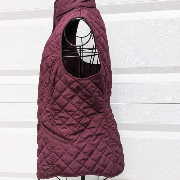 Van Hausen Burgundy Quilted Vest XS - Picture 4 of 4